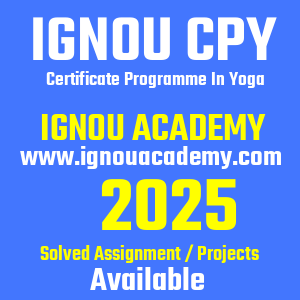 IGNOU CPY SOLVED ASSIGNMENT 2025